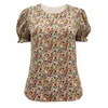 Damesblouses Dames zomer Franse stijl bloemenoverhemd Modieus Los en comfortabel geruite jurk Dames Lady May Woman's