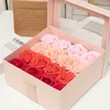 Torkade blommor 8 cm Big Artificial Rose Foam Bride Bouquet Accessories Diy Wedding Party Home Decoration Scrapbook Fake Fake