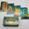 Outdoor Games Activities Rider Deck Gold Foil Tarot Cards Mysterious Board Game Terrific Divination Oracle With Exquisite Gift Box 230626