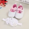 Обувь First Walkers Born's Step Baby Princess Мягкая подошва Нескользящая искусственная кожа с цветочным принтом