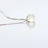 Kedjor 1 st Clear Crystal Mermaid's Tear Drop Halsband 925-Sterling-Silver Waterdrop | Natural Stone White for Women GTLX494