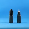 100 Sets/Lot 10ml Plastic Dropper BLACK Bottles Tamper Evident Child Double Proof Caps Long Thin Needle Tips e Vapor Liquid 10 mL Mndmo