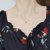 Collane con ciondolo Palla Collana di perline d'oro Catena della clavicola Acciaio inossidabile placcato Per Per donna Girocolli Gioielli per il corpo Boho Accessori 2023