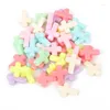 Pärlor 100st/Lot Mixed Cross Shape Acrylic Charm Loose Spacer för smycken som tillverkar DIY -handarbetsarmbandtillbehör