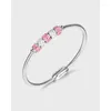 Bangle Bracelets Stainless Steel Bracelet Any-matched Ins Style Inlaid Artificial Gem Luxury High Quality For Women Fas