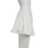 Jupes Blanc Femmes Chic Mode Arcs Décoration Dentelle Mini Jupe Plissée Kawaii Vêtements