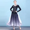 Stage Wear Women Ballroom Dance Dress Black High Quality Long Sleeve Elegant Dancing Costume Waltz Tango Competition Dresses