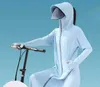 夏の日焼け止めの服の女性全身UV保護型通気性サイクリングと太陽の長いアイスシルクジャケットUPF50+GT2R