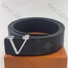 Designer Belt Fashion luxe classique à carreaux presbytie ceintures en cuir rayé pour hommes et femmes 3.8cm de large sans boîte