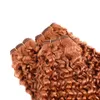 Zszyj w wątku przedłużanie włosów Kinky Curly Human Hair Bundles #33 Reddish Brown Weves 100G