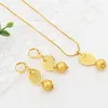 Collana Orecchini Set Moda Dubai Gioielli Per Le Donne Estate Cooper Etiope Catena Africana Color Oro Matrimonio Festa Nuziale Regalo