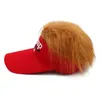 Trump 2024 Chapeaux avec cheveux Casquettes de baseball Trump Supporter Rally Parade Coton Chapeaux C92