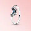 Bague pour femme en argent sterling 925 avec une vague étincelante avec une seule rangée d'anneaux adaptée à l'original Pandora, un cadeau spécial pour les femmes