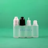 10 ml 100 pcs/lot高品質のプラスチックドロッパーボトル、子どものプルーチングキャップとヒント安全な蒸気絞りのボトル長い乳首aqlii