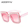Солнцезащитные очки Square Large Diamond Women's Full Thick Frame Glasses Защита от ультрафиолета и солнца