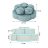 Petal-Shape Rotating Candy Box Snack Nut Flower Fruit Plate Food Storage Case Two-deck Dried Organizer 211102