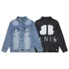 Designer Women Denim Coats Autumn Winter Graffiti Letters Classic Cowboy Top Clothes Men Jackets med högkvalitativ S-XL