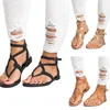 Sandals Women 2023 Summer Cross Strap Thong Casual Beach Shoes Solid Colors PU Leather Flat Female Flip Flop #g5
