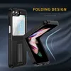 Heavy Duty Defender Kickstand Phone Cases for Samsung Galaxy Z Flip5 Flip 5 5G Dual Layers Shockproof Rugged Cover with Tough Bracket