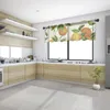 Gordijn Cartoon Groen Blad Fruit Oranje Keuken Kleine Tule Sheer Korte Slaapkamer Woonkamer Home Decor Voile Gordijnen