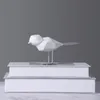 Objetos decorativos estatuetas de resina estatueta de pássaro estilo geométrico abstrato pássaros escultura estátua de animais artesanato desktop decoração de casa ornamento 230627