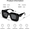 2 Stuks Leuke Cat Eye + Vierkante Opgeblazen Zonnebril Voor Vrouwen Mannen Trendy Chunky Bril Retro Dik Frame Grappig masker Shades