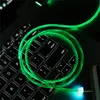 3,3 Fuß / 6 Fuß 3A LED Glow Flowing Magnetische Ladekabel Micro-Typ-C-Kabel Samsung Android Luminous Magnet Ladekabel mit OPP-Beutel