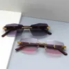 Vente en gros de nouvelle tendance de la mode rétro et beau pilote résistant aux UV haut de gamme sans cadre lunettes de soleil pour femmes