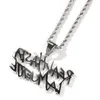 Diamant personnalité lettre pendentif Hip Hop Street Rap Double couche nom collier mode ICE bijoux