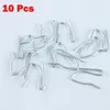 Crochets 10 pcs Rideau Draperie Pin Argenté Idéal Pour Suspendre Pleater Et Obtenir Un Look Traditionnel En Acier Inoxydable