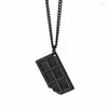 Chaînes Acier Inoxydable Chocolats Noirs Amoureux Pendentif Collier Desserts Nourriture Colliers Bijoux Cadeau Pour Lui