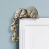装飾的なオブジェクトの置物3pcsset象の彫像樹脂クラフトホームクリエイティブブックエンドブック棚動物飾り230626