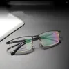 Okulary przeciwsłoneczne Business Metal Ramka swobodne szklanki czytania luksusowe okulary optyczne dla mężczyzn kobiety ultralight 1 1,5 2 2,5 3 3,5 4