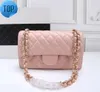 Top Design Özel Lüks Marka Çanta Kanalı Kadın Çantası 2023 Deri Altın Zincir Crossbody 2.55cm Siyah ve Beyaz Pembe Sığır Klip Koyun Hattı Omuz Hhhhh