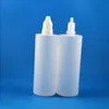 100 st 120 ml plastdropparflaskor Tamper Proof Bevis Långt tunna nålmunstyckningar E Cig Liquid Liquide Oil Juice ånga 120 ml NSCPF