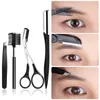 Clippers Trimmers Black Eyebrow Cutters Scissors Stainless Steel Trimming Clip Comb Set Men Women Makeup Tool 230627