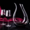 バーツール1000mlハイグレードクリスタルUshaped Wine Decanter Gift Box Harp Swan Creative Separator Set R 230627