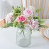 Decorative Flowers 5 Artificial Bouquets Of Peonies Wedding Home Pography Decoration Small Handlebars Rose