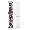 Floral Flower Soft Silicone watch Straps for apple iWatch bands Series 1 2 3 4 5 6 38mm 42mm 40mm 44mm