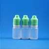 100 Sets/Lot 10ml Plastic Dropper Bottles Tamper Evident Child Double Proof Caps Long Thin Needle Tips e Vapor Cig Liquid 10 mL Ktflg