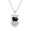 US 50 États Carte Collier Artisanat TRUMP Supporter En Acier Inoxydable Collier Tag JN27