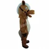 Taille adulte Costume de mascotte de cheval brun adulte thème de personnalisation déguisement robe de Festival de vêtements publicitaires