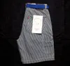 Vintage Blue Wabash Classic Blue and White Stripes Vintage Amekaki, zmywalny jeansowe szorty
