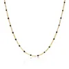 Halsketten mit Anhänger, Emaille-Perlen, Gliederkette, Halskette aus Edelstahl, winziger Halsreif für Damen, Schmuck, 45 cm Länge