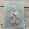 Pendant Necklaces 2023 Trendy Bioscience Molecule Necklace Gold Color Silver Tree Of Life With A DNA Women Steampunk