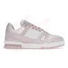 Luxury Designer Shoes Louis Monogram Denim Vuittons LVs Scarpe maschili maschili Trainer Low Casual Shoe Virgil White Black Pink Calfskin Abloh Velcro Strap Sneakers