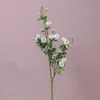 Getrocknete Blumen, langer Zweig, kleine Rose, Simulationsblume, Seide, dekorative Ornamente, Hochzeit, Großhandel