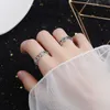 36% de réduction Double lettre Thai 925 argent Sterling femmes pétale bague mode Zircon Hip Hop Punk