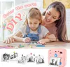 Toy Cameras Instant Po Print Camera For Kids Thermal Label Printer Digital Child Girl Birthday Gift 230626