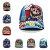 Cartoon printing hat Outdoor cycling game designer sport caps Children's gift 18style